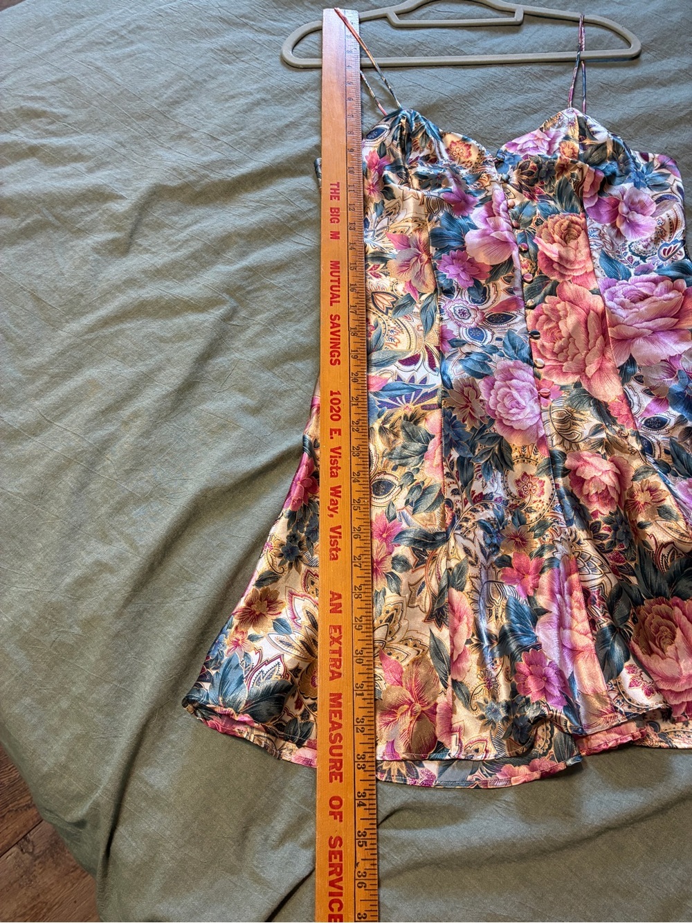 Vintage Victoria’s Secret Gold Label Floral Satin Slip Dress - Picture 9 of 11